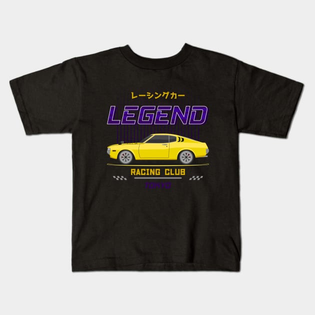 Tuner Yellow Celica MK1 JDM Kids T-Shirt by GoldenTuners